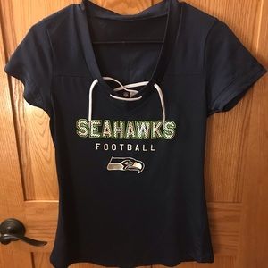 Seattle Seahawks Lace Up Top